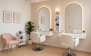 دکوراسیون آرایشگاه کوچک زنانه